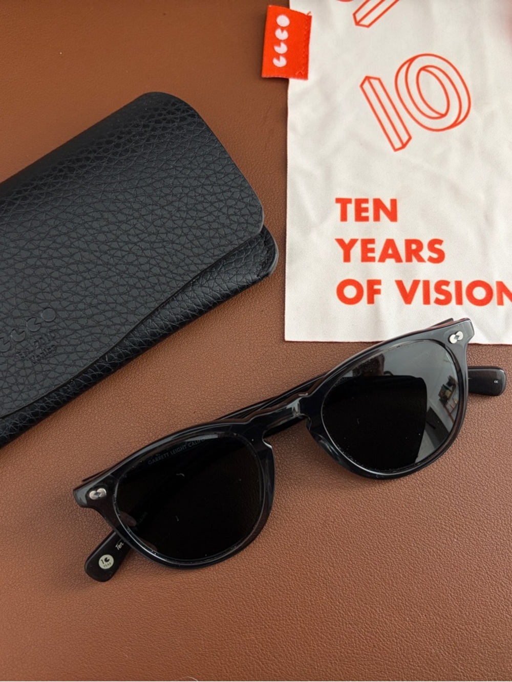 Garrett Leight Hampton X Sunglasses Glass Black/Blue Smoke